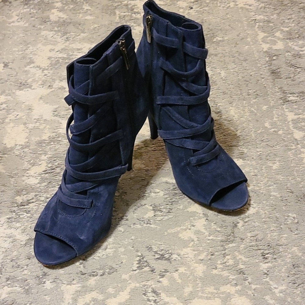 Vince Camuto Blue Suede Bootie